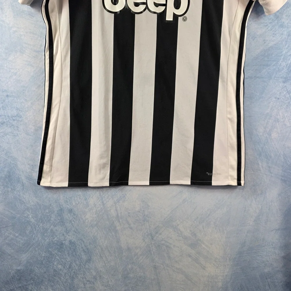 Adidas Juventus 2018-19 Home Jersey Mens Large Black White Striped Jeep Soccer - Picture 5 of 12